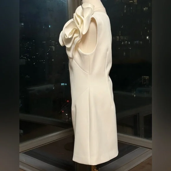 🆕 ACLER 🧿 NWOT Turflea One Shoulder Mini Dress, Ivory - Sz AU 14 US 10 - Picture 6 of 16